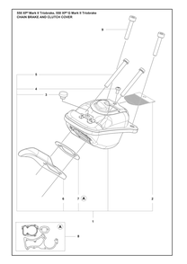 Muffler Diagram and Parts List for 550XPMARKIITRIOBRAKE  Husqvarna Chainsaw