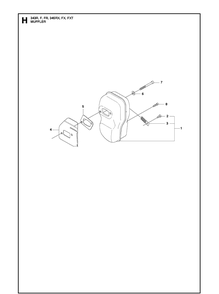 Muffler Diagram and Parts List for 343F  Husqvarna Brush Cutter
