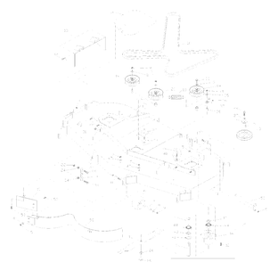 Front Deck Assembly 61 Inch Diagram and Parts List for ZTH6127KOB (968999224)(2002-10) Husqvarna Lawn Mower