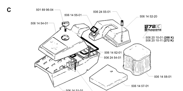 Part Location Diagram of 506201011 Husqvarna Sticker