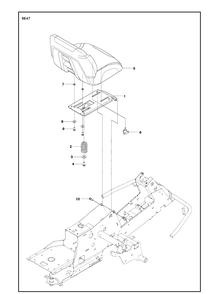 Seat Diagram and Parts List for R214T AWD Husqvarna Lawn Mower