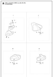 Guards Diagram and Parts List for 325LDX 20080900001-Current Husqvarna Edger