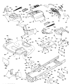 Chassis And Enclosures 2 Diagram and Parts List for TS142L  Husqvarna Lawn Tractor
