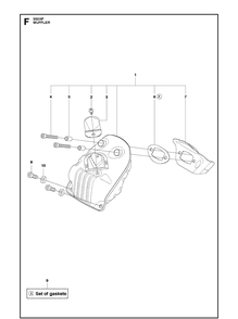 Part Location Diagram of 523052603 Husqvarna Muffler Kit