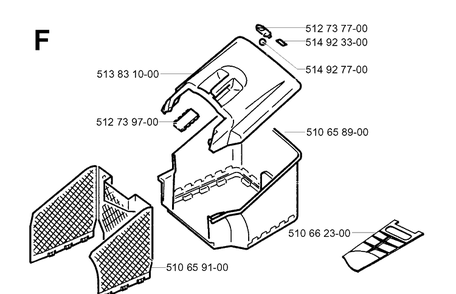 Bagger Diagram and Parts List for 43EL ROYAL Husqvarna Lawn Mower