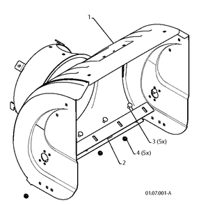 Auger Housing And Impeller 3 Diagram and Parts List for 5524ST 2010-04 Husqvarna Snow Blower