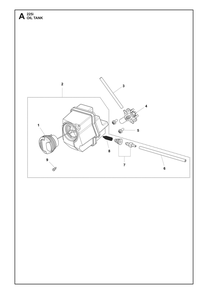 Oil Tank Diagram and Parts List for 225I  Husqvarna Chainsaw
