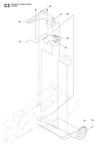 Cover Diagram and Parts List for R15-V2 (965200701)(2008-01) Husqvarna Lawn Tractor