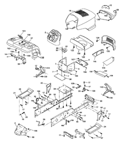 Chassis And Enclosures Diagram and Parts List for GTH2254XP (954571229-A)(2004-08) Husqvarna Lawn Tractor
