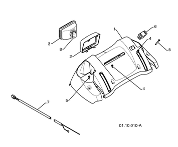 Springs Handles / Console Panel 1 Diagram and Parts List for 1330SBXLSB (96193004100)(2008-11) Husqvarna Snow Blower