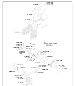 Wheel And Depth Stake Assembly 9 Diagram and Parts List for 43EL ROYAL Husqvarna Lawn Mower