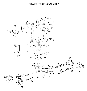 Power Train Diagram and Parts List for SC18 (968981201)(2005-12) Husqvarna Dethatcher