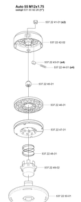 Trimmer Head 2 Diagram and Parts List for 20050100001-CURRENT  Husqvarna Edger