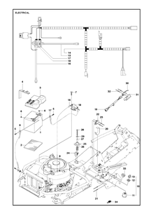 Electrical Diagram and Parts List for R320 AWD Husqvarna Lawn Mower
