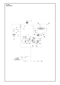 Electrical Diagram and Parts List for TS100I  Husqvarna Lawn Tractor