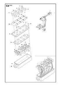 Electrical Diagram and Parts List for PG820 (0904-1 & Above)(2009-07) Husqvarna Sander Grinder