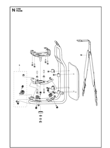 Frame Diagram and Parts List for 131RB (967843201)(20181300001-Current) Husqvarna Edger