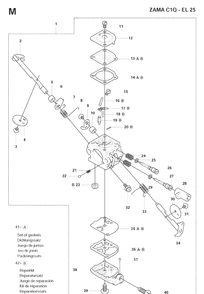 Carburetor Diagram and Parts List for 326HD60 (X-SERIES)(20082200001-20090900000) Husqvarna Hedge Trimmer
