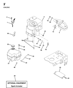 Engine Diagram and Parts List for YTH130 1997-02 Husqvarna Lawn Tractor
