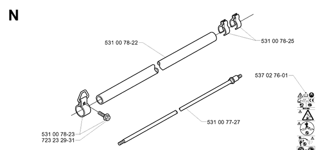 Part Location Diagram of 531007825 Husqvarna 