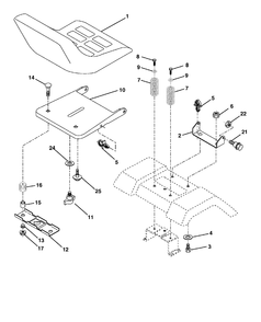 Seat Diagram and Parts List for YTH2448 (96015000101)(2005-01) Husqvarna Lawn Tractor