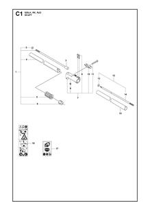 Shaft Diagram and Parts List for 525LK 2013-03 Husqvarna Brush Cutter