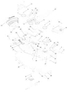 54 Inch Deck Diagram and Parts List for LSZ5424 (965880901)(2008-11) Husqvarna Lawn Mower