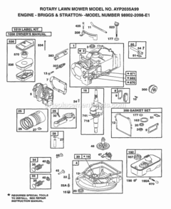 Part Location Diagram of 94908 Husqvarna Nut, Hex