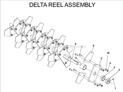 Delta Blade Diagram and Parts List for DT22H (968999243)(2005-11) Husqvarna Lawn Tractor Accessories