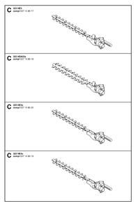 Cutting Equipment 3 Diagram and Parts List for 325HDA55X 20054000001 & Above Husqvarna Hedge Trimmer