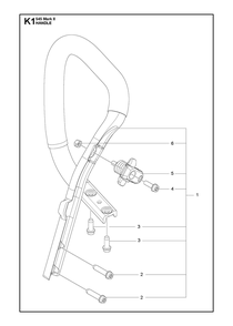 Handle Diagram and Parts List for 545GMARKII  Husqvarna Chainsaw