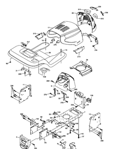 Chassis And Enclosures Diagram and Parts List for YTH2448 (96015000101)(2005-01) Husqvarna Lawn Tractor