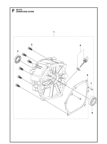 Part Location Diagram of 531147317 Husqvarna Crankcase cover