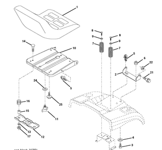 Seat Diagram and Parts List for CTH150-TWIN 2010-01 Husqvarna Lawn Tractor