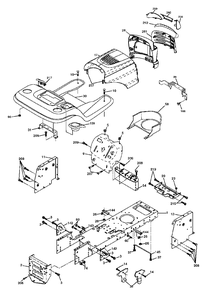 Chassis And Enclosures Diagram and Parts List for YTH1848XP (954567260-F)(2002-11) Husqvarna Lawn Tractor