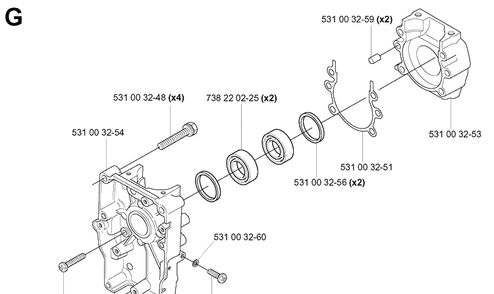Crankcase Diagram and Parts List for 141B 20041400001-Current Husqvarna Leaf Blower / Vacuum