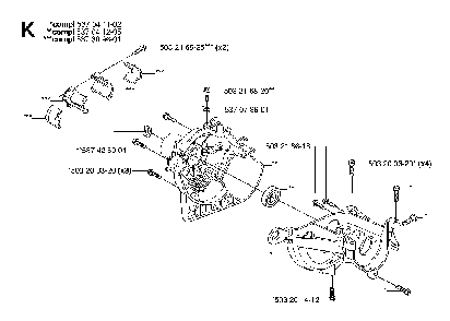 Clutch Cover Diagram and Parts List for 323P4 20062700001 Husqvarna Pole Saw