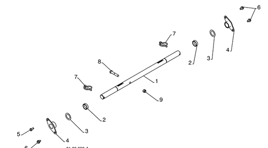 Drive Axle Diagram and Parts List for 1330SBXLSB (96193004100)(2008-11) Husqvarna Snow Blower