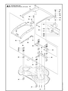 94cm Cutting Deck 4 Diagram and Parts List for R318  Husqvarna Lawn Mower