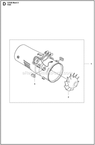 Fan Diagram and Parts List for 525IBMARKII  Husqvarna Leaf Blower / Vacuum