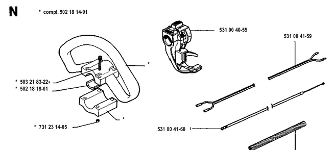 Part Location Diagram of 531004161 Husqvarna 