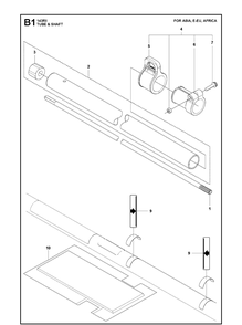 Tube And Shaft  1 Diagram and Parts List for 143RII  Husqvarna Brush Cutter