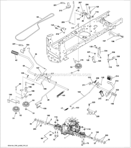 Drive A Diagram and Parts List for TS148XK  Husqvarna Lawn Tractor