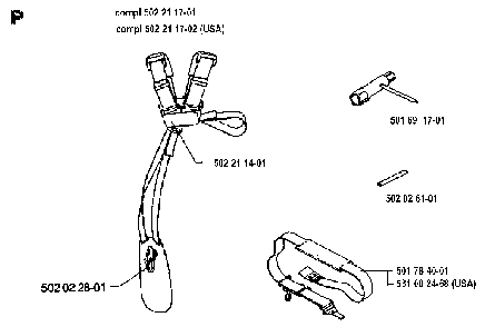 Harness Diagram and Parts List for 26L 1993-05 Husqvarna Trimmer