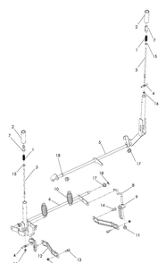 Brake / Lift Diagram and Parts List for EZ4824K (966038201)(2009-01) Husqvarna Lawn Mower