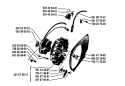 Page H Diagram and Parts List for 2100 1981-10 Husqvarna Chainsaw