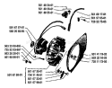 Page G Diagram and Parts List for 2100 1982-11 Husqvarna Chainsaw