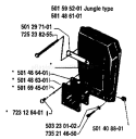 Page J Diagram and Parts List for 2100 1983-11 Husqvarna Chainsaw