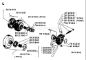 Page K Diagram and Parts List for 2100 1983-11 Husqvarna Chainsaw