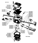 Page B Diagram and Parts List for 2100 1983-11 Husqvarna Chainsaw